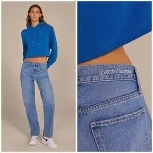 Favorite Daughter The Tommy Boyfriend Mid Rise Jeans Rigid Light Women 27